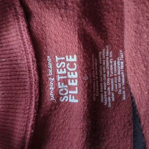 Jumping beans Girls sequin butterfly fleece sweater/long sleeve top, size 6